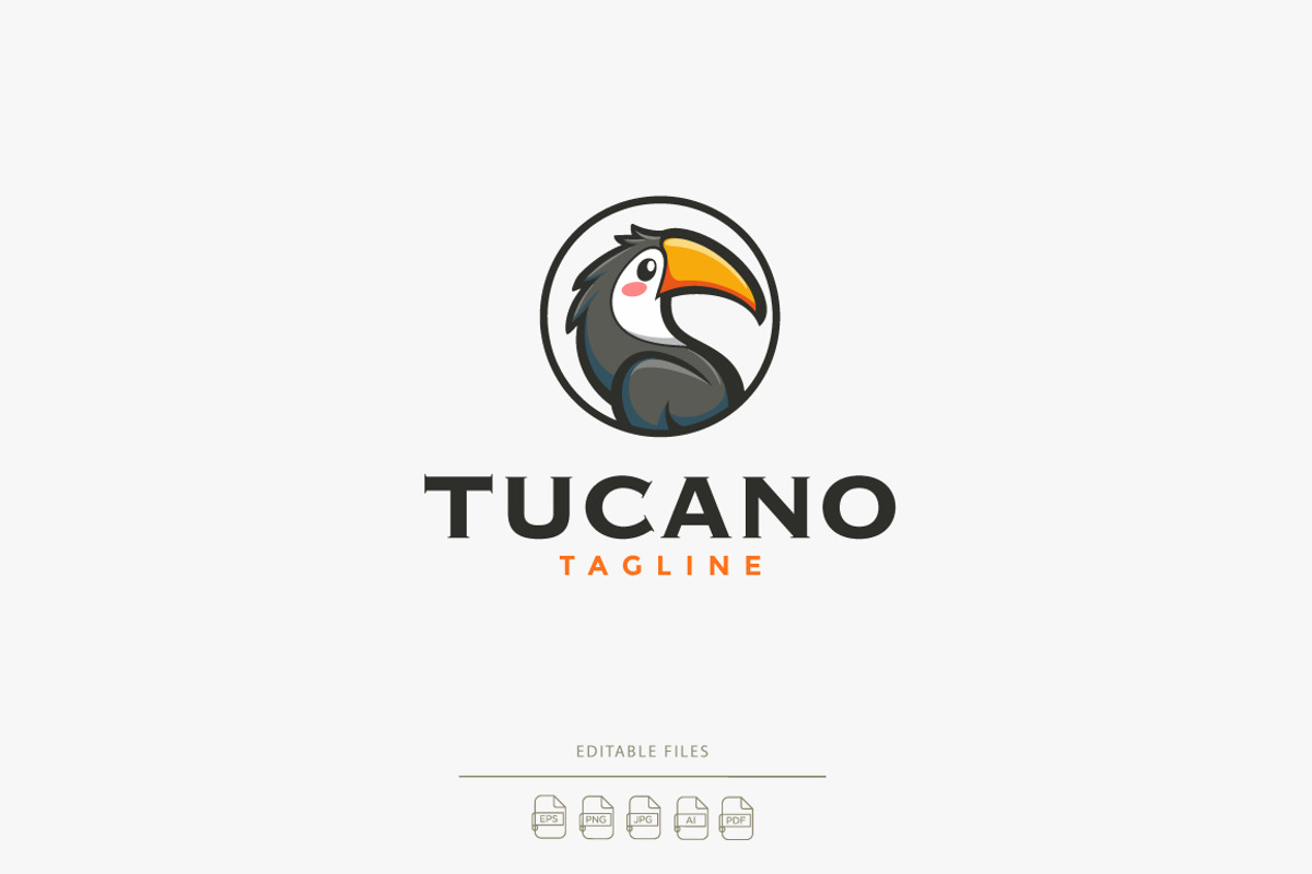 Toucan Simple Mascot Logo, a Branding & Logo Template by Agenciagraf