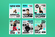 Blue Green Fashion Instagram Set, a Social Media Template by graphicook (Thumbnail 2 of 3)