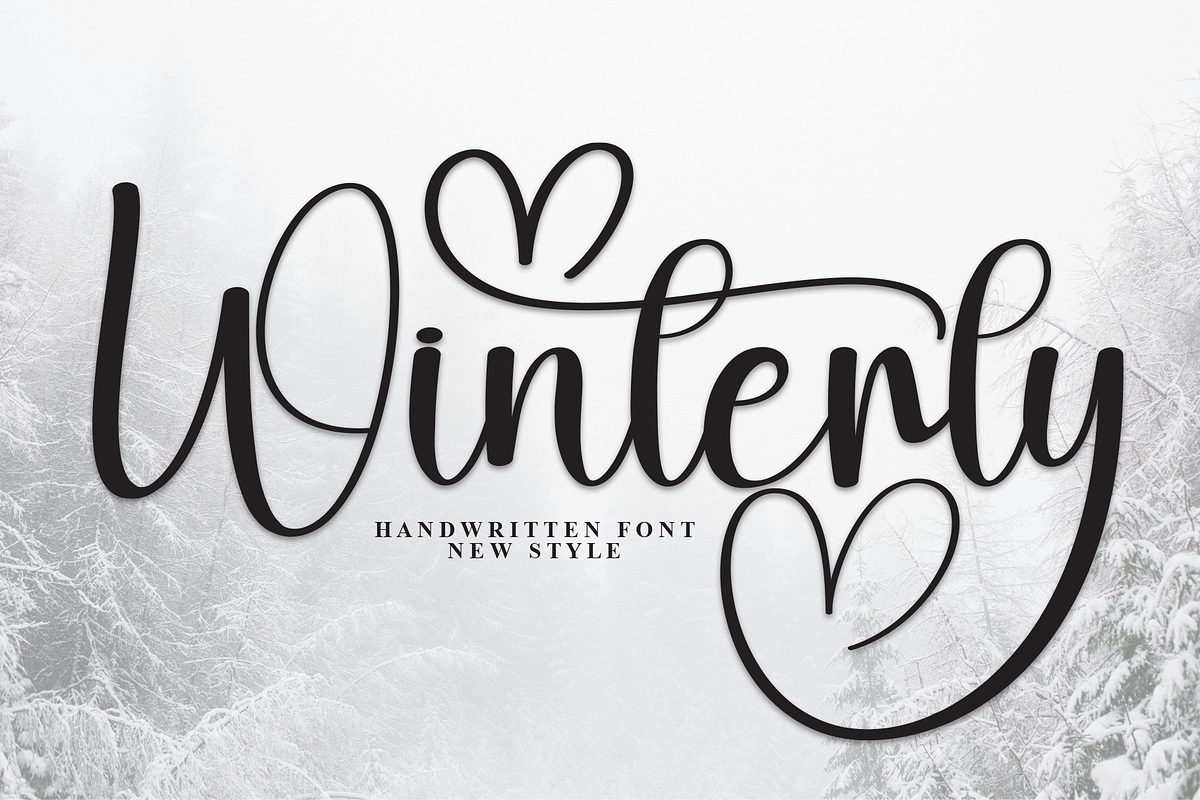 Winterly | Script Font, a Handwritten Font by Scratchones (Photo 1 of 9)