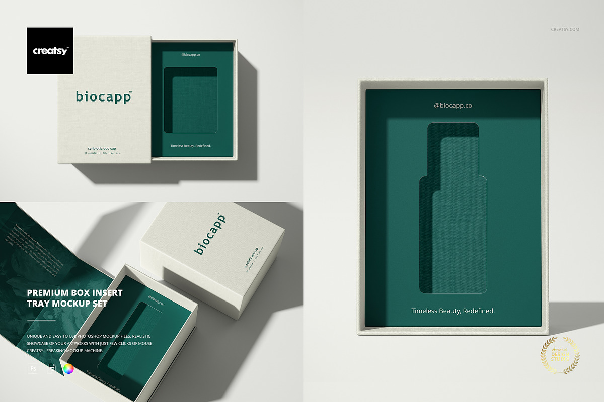 Premium Box Insert Tray Mockup Set, a Packaging Mockup by creatsy5 (Photo 1 of 8)