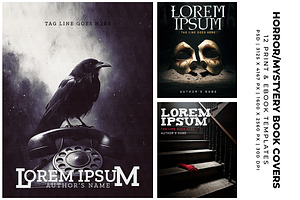 Horror/Mystery Book Covers Templates, a Templates & Theme by Digital Art Creations