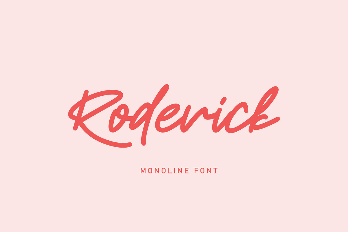 Roderick - Monoline Font