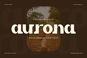 Aurona – Bold Creative Serif, a Serif Font by Artiveko (Thumbnail 1 of 8)