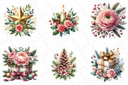 Floral & Festive Christmas Clipart, an Illustration by DreamPrint404 (Thumbnail 3 of 6)