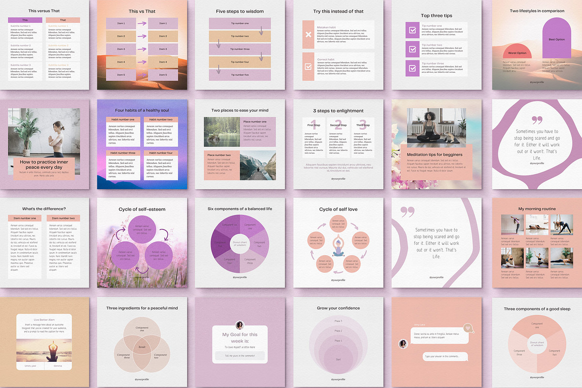 Life Coach Canva Templates Bundle, a Social Media Template by Sakura ...