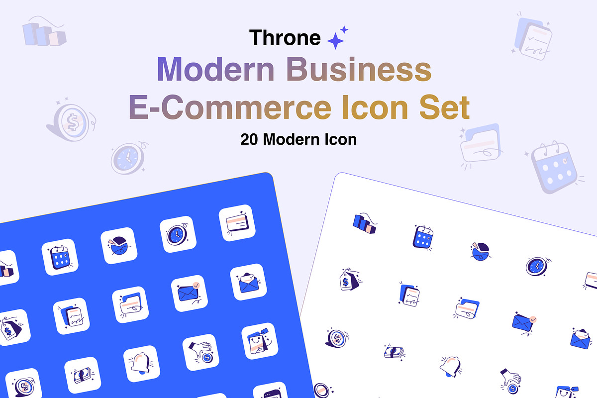 20+ Modern Business Icon Set, a Duotone Icon by BROCZ Store (Photo 1 of 4)