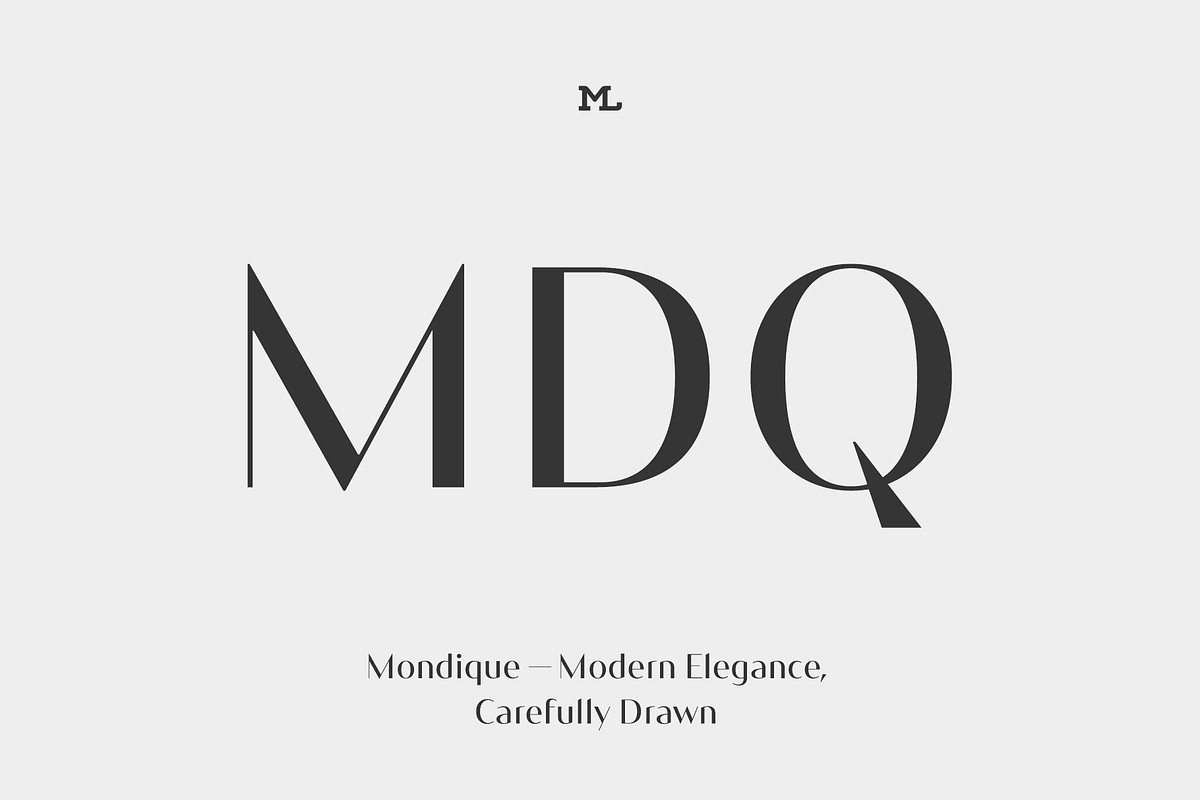 Mondique – Elegant Font Family, a Sans Serif Font by Marc Lohner (Photo 1 of 10)