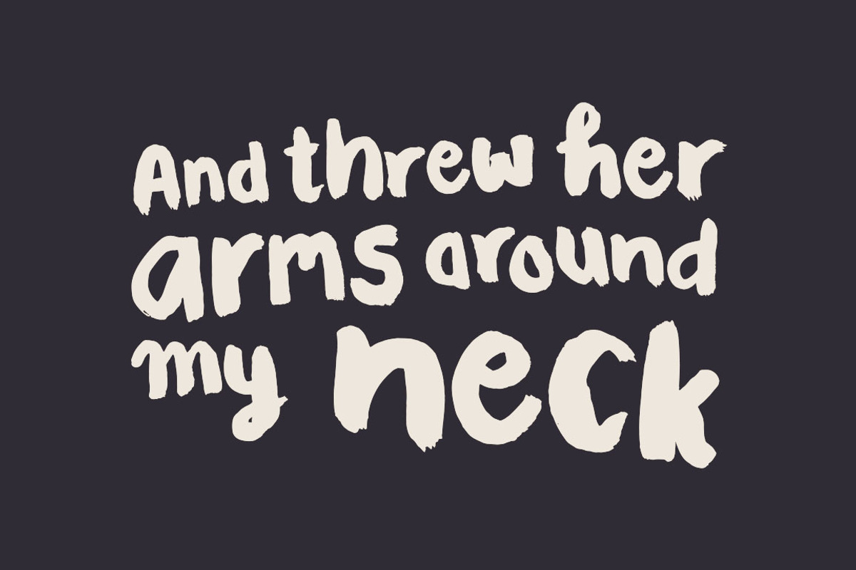 Display font Just like heaven brush preview 6