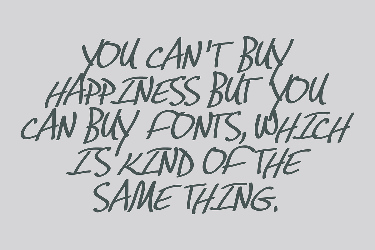 Hasty Hand - Hand Lettered Font, a Script Font by GG Design (Photo 10 of 10)