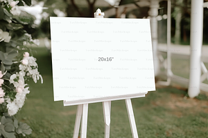 Outdoor Easel Sign Mockup 20x16