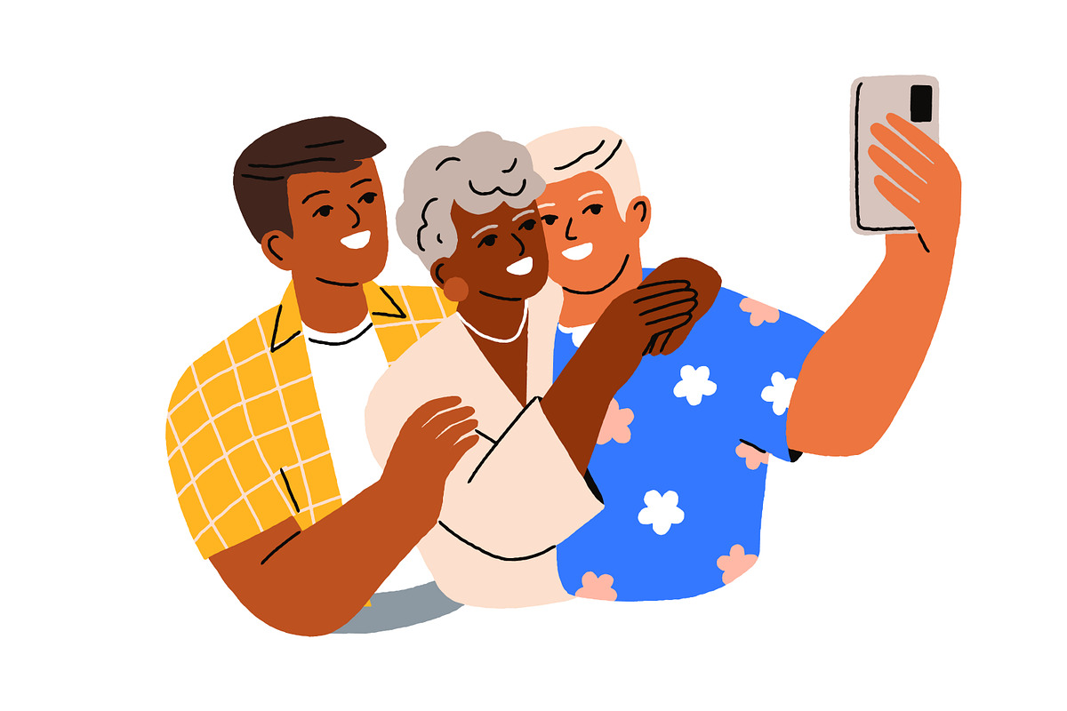 Children care about senior parents, a Person Illustration by Good Studio (Photo 6 of 8)