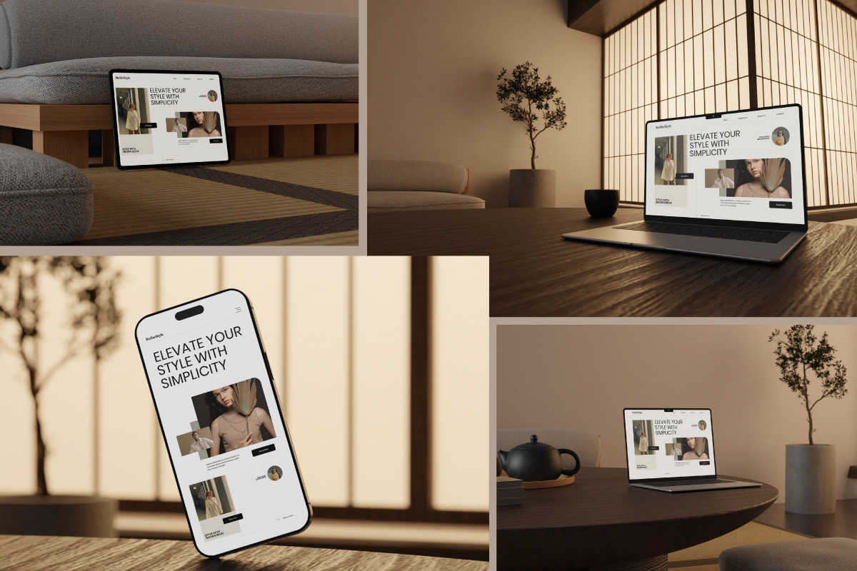 Japandi Branding Mockup Bundle, a Device Mockup by Dirtytemp Studio (Photo 4 of 5)
