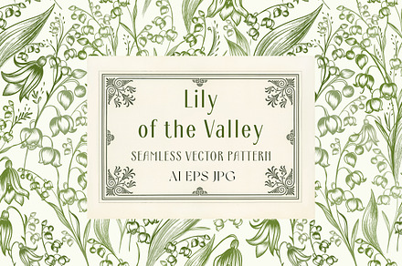 Lilly of the valley pattern, a Pattern Graphic by FleurArt