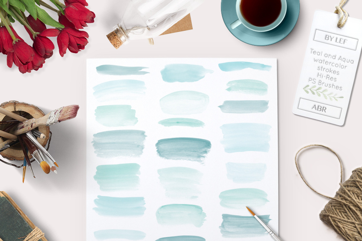 Photoshop Brushes Watercolor Set preview 6