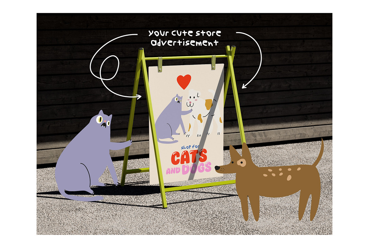 Cats and dogs vector illustrations, an Animal Illustration by Luamor (Photo 4 of 15)