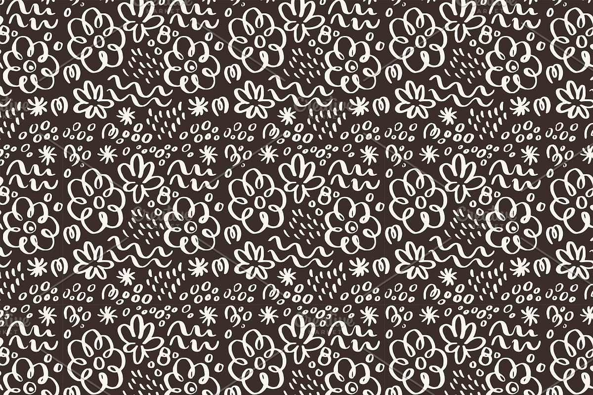 Whimsical Folk Doodle Patterns, a Pattern Graphic by Lyolya Profitrolya (Photo 3 of 7)