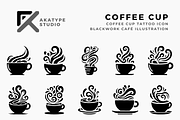 Coffee Cup Tattoo Icon Vector, a Solid Icon by Akatype Studio (Thumbnail 1 of 3)