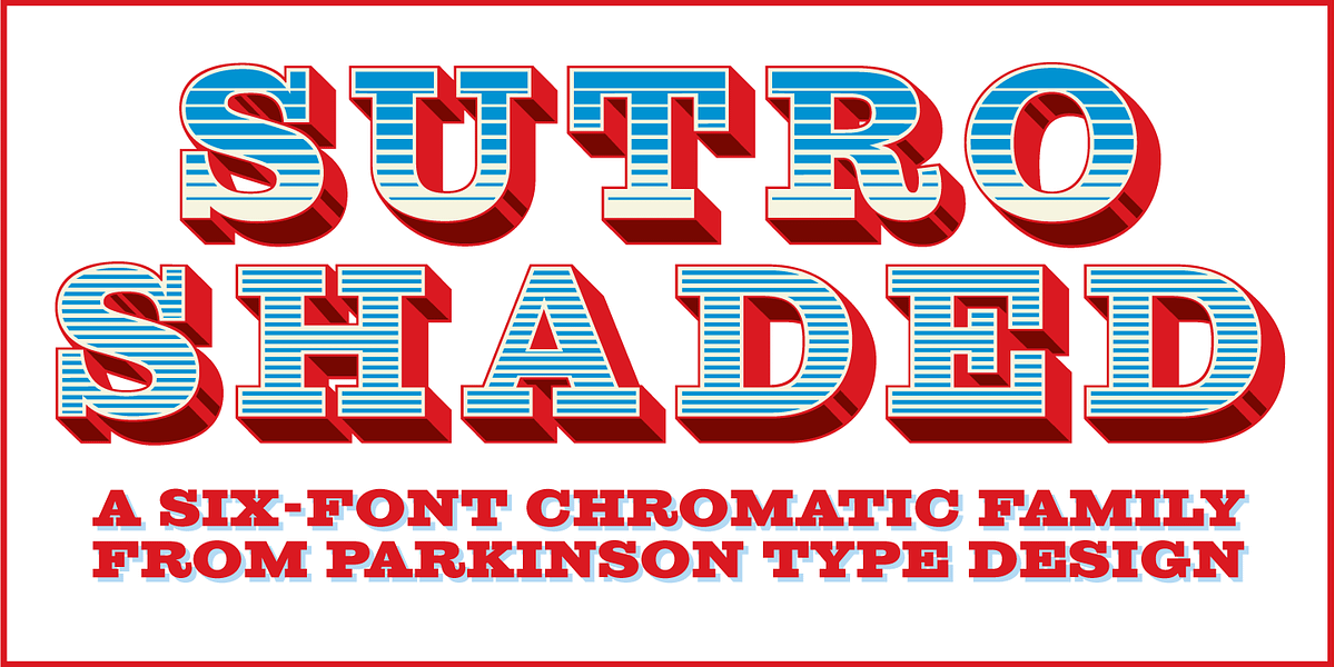 Sutro Shaded, a Slab Serif Font by Parkinson Type Design (Photo 5 of 7)