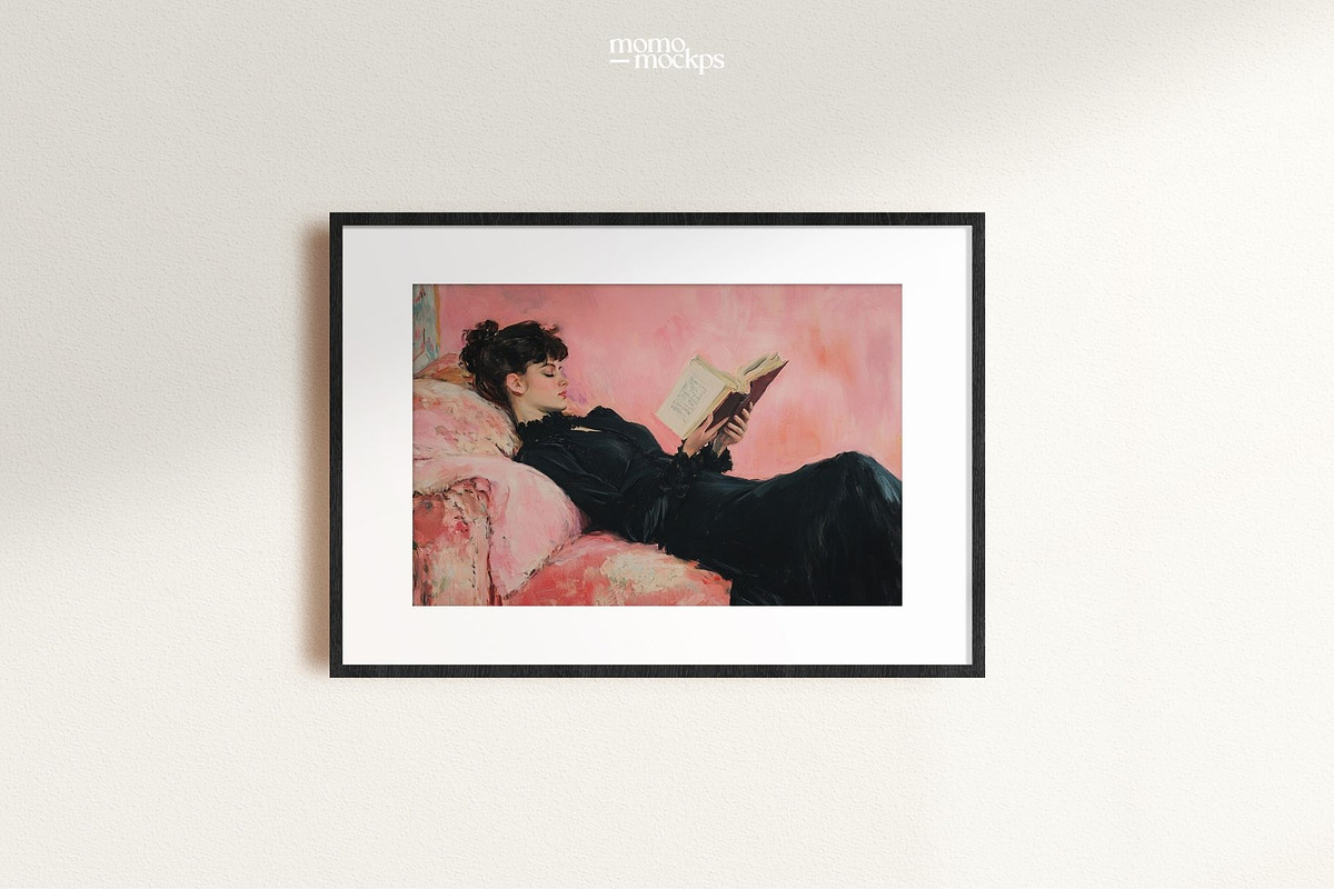 Horizontal Black Wood Frame Mockup, a Household Mockup by momomockps (Photo 11 of 14)