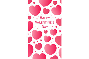 Valentines day red, pink hearts, a Background Graphic by sceptical cactus