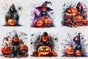 Halloween Horror Scary Clipart, a Work Illustration by Craft Nest (Thumbnail 3 of 4)