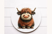 Whimsical sarcastic highland cow, a Seasonal Illustration by Designworld (Thumbnail 10 of 10)