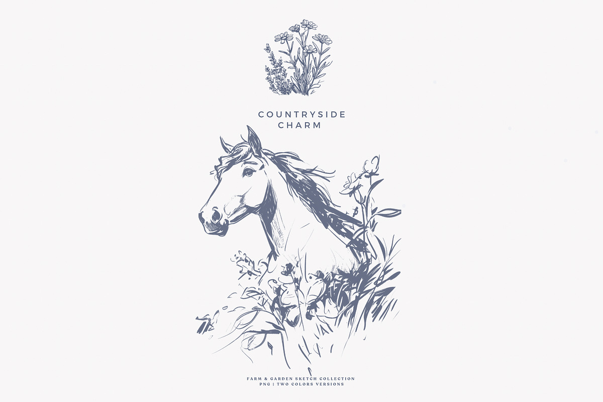vintage clipart farm animals set, a Decorative Illustration by Patishop Art (Photo 6 of 10)