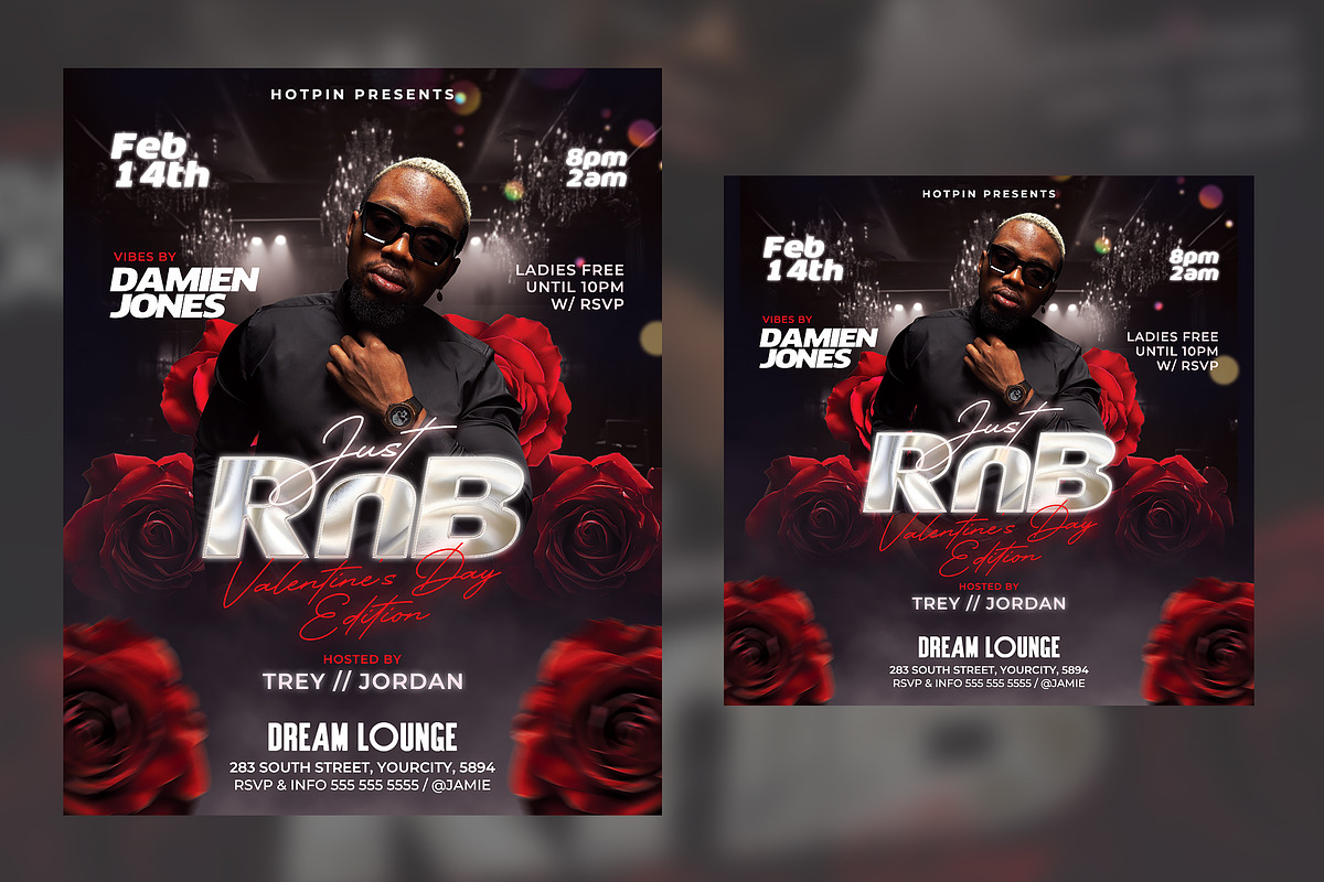 Valentines Day Flyer Template, a Flyer Template by Hotpin (Photo 2 of 2)