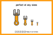 Wrench Tool Icons Set, an Icon by Designfour (Thumbnail 2 of 6)