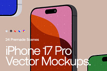 iPhone 17 Pro Vector - 24 Mockups by  in Devices