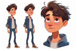 Youthful Character Illustration In