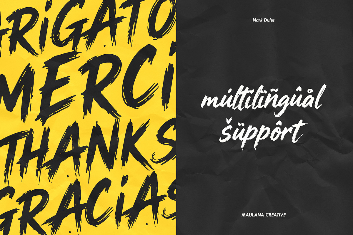 Nark Dules Brush Font Expressive, a Handwritten Font by Maulana Creative (Photo 7 of 7)