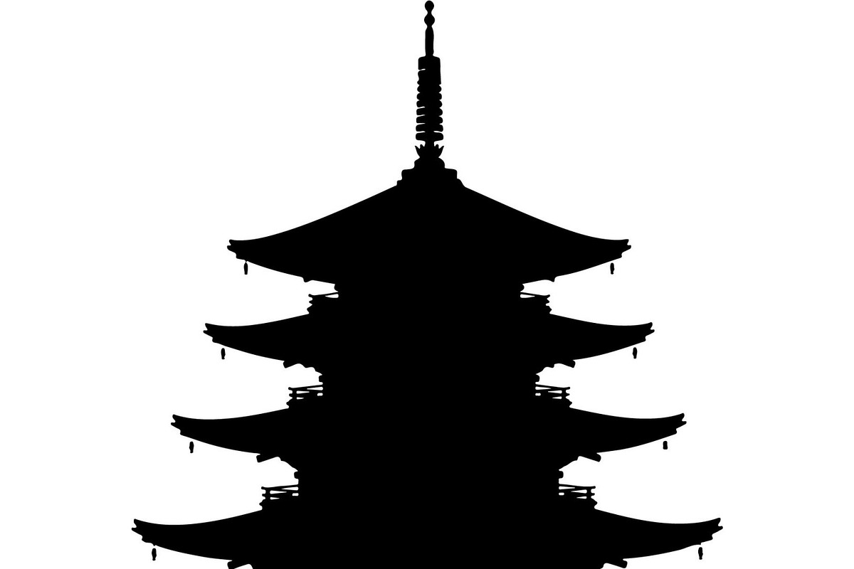 Pagoda Temple Silhouette, an Object Graphic by Designer_Momina (Photo 18 of 20)