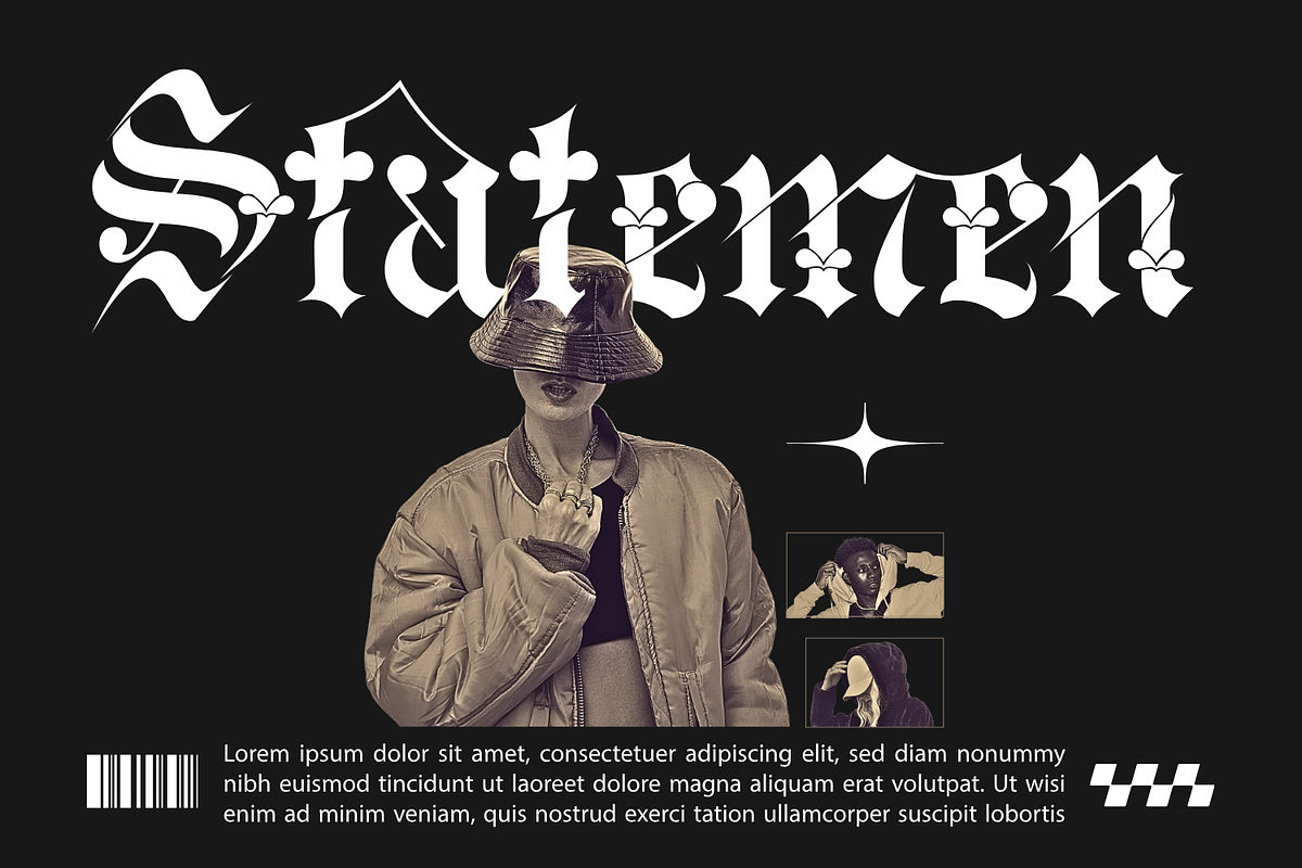 Tragedy Shaped | Blackletter Font, a Blackletter Font by 177Studio (Photo 4 of 8)
