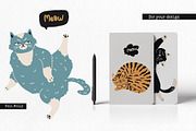 Lazy cat, an Animal Illustration by Noli Molly Store (Thumbnail 2 of 4)