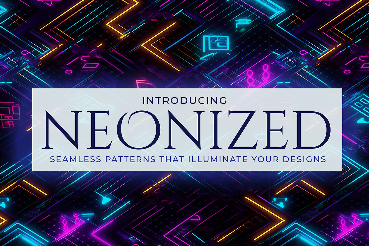 Neonized - Seamless Neon Patterns, a Pattern Graphic by Pixel Perfect Patterns (Photo 1 of 12)