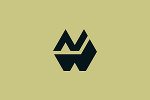 modern letter NW or WN monogram logo, a Branding & Logo Template by Rasagama Studio