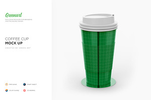 Coffee Cup With Sleeve-3 PSD Mockup