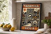 Taormina Sicily Travel Poster, a Wallpaper Photo by rarrarorro (Thumbnail 2 of 6)