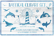 Ocean is calling: nautical clipart, an Animal Illustration by harmonia_green_art (Thumbnail 1 of 9)