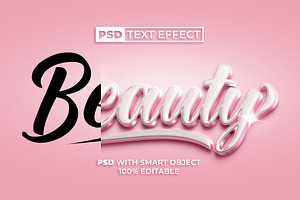 Beauty Text Effect Rose Gold Style