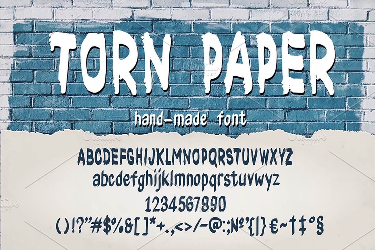Torn Paper Font