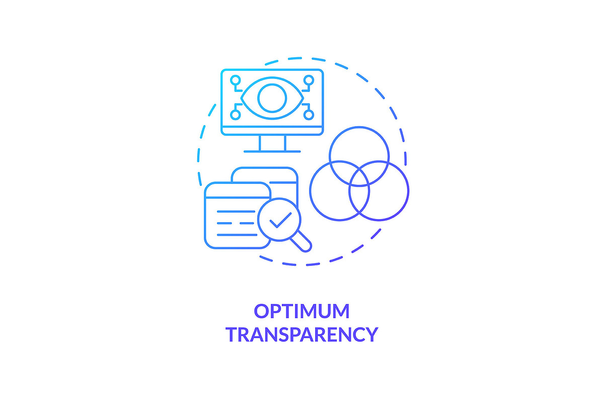 Optimum transparency blue gradient, an Icon by IMG Visuals