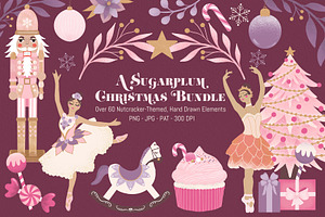 Sugarplum Christmas Clipart