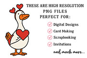 Goose Valentine Clipart, an Illustration by OK Design (Thumbnail 5 of 6)