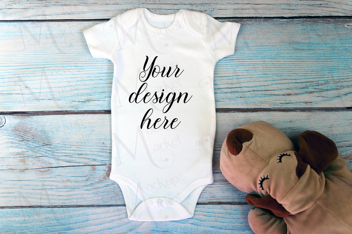 29 Baby Bodysuit mockup bundle., a Print Template by MockupMarket (Photo 22 of 30)