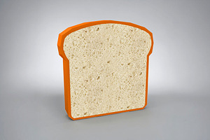 Bread slice - 3d papercraft, a Print Template by PAPER amaze