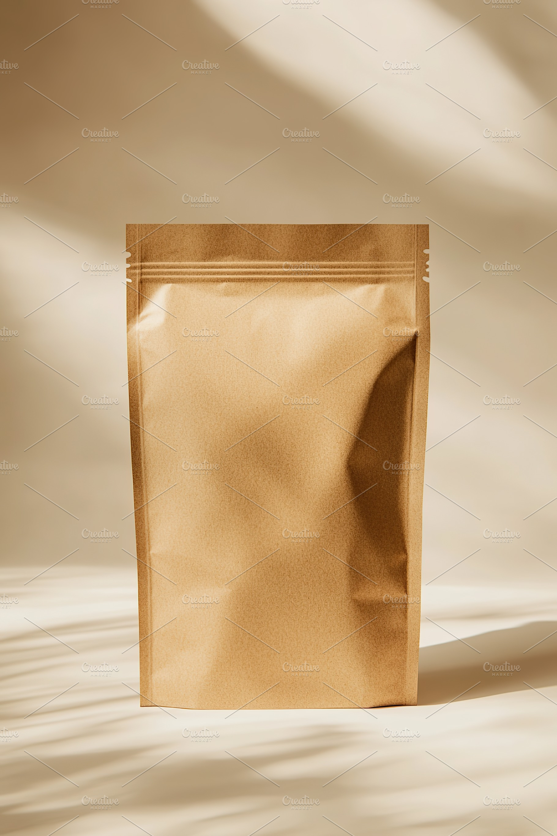 Craft brown bag packaging with ziplock, a Photo by AlyaAnd