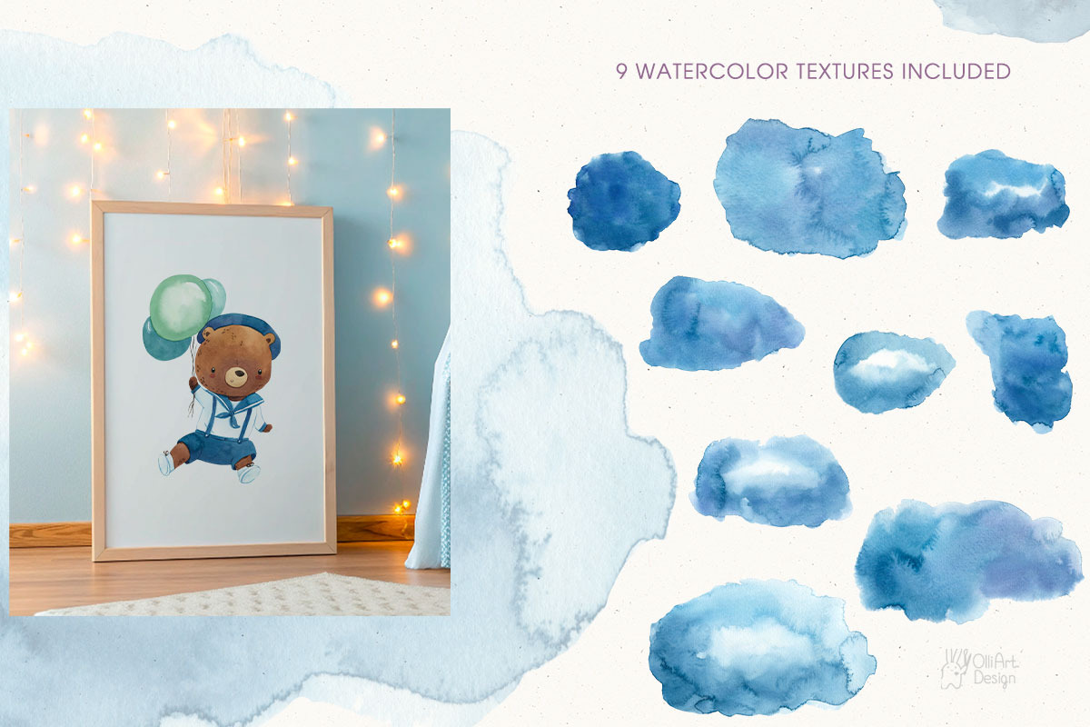 IN THE SKY. Watercolor clipart, an Animal Illustration by OlliArtDesign (Photo 3 of 6)