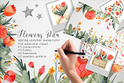 Flowers Bar spring watercolor, an Illustration by annasokol_ (Thumbnail 1 of 5)